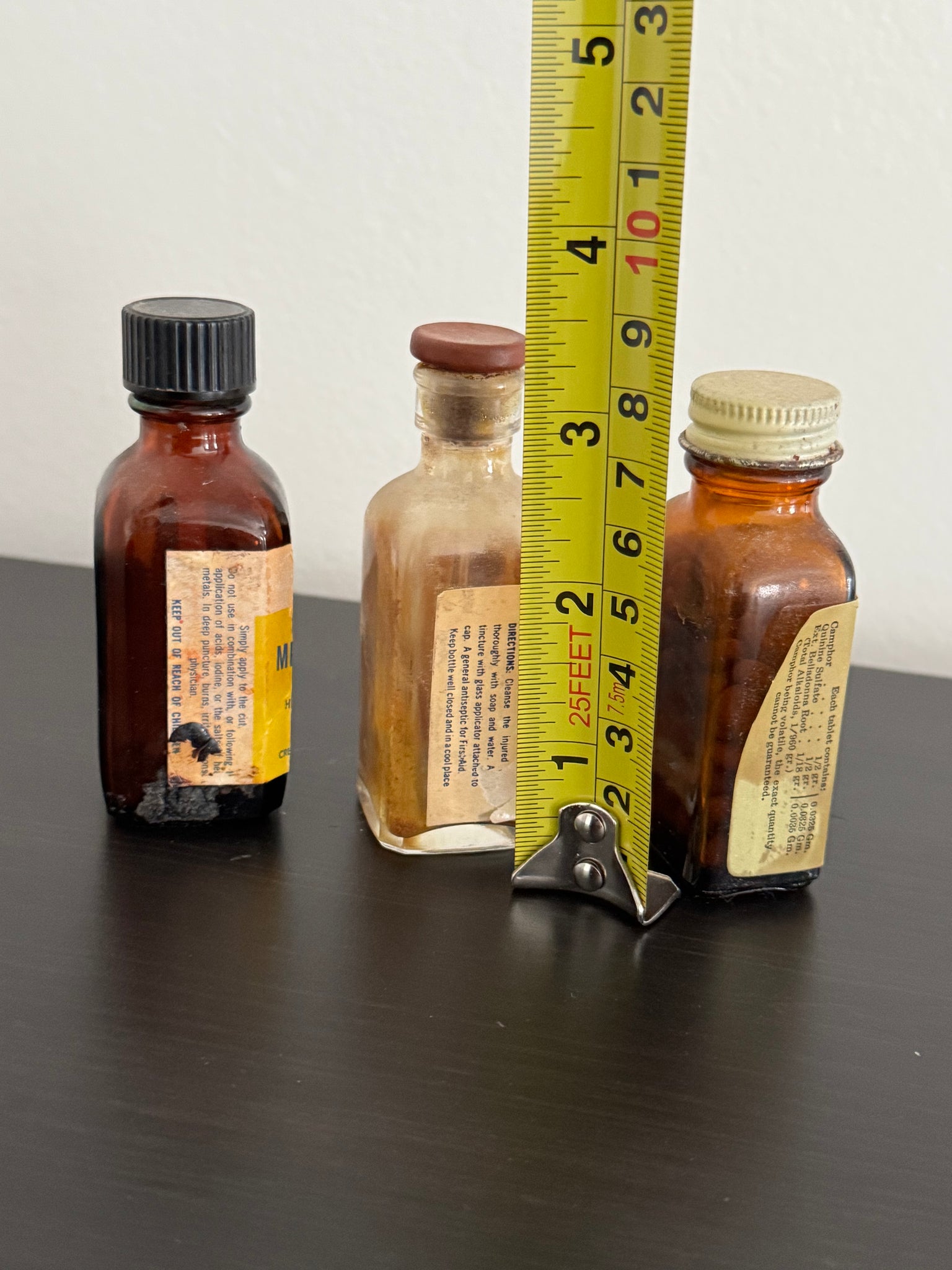 Lot of 3 vintage Mid- Century medical OTC bottles DISPLAY DECOR oddities