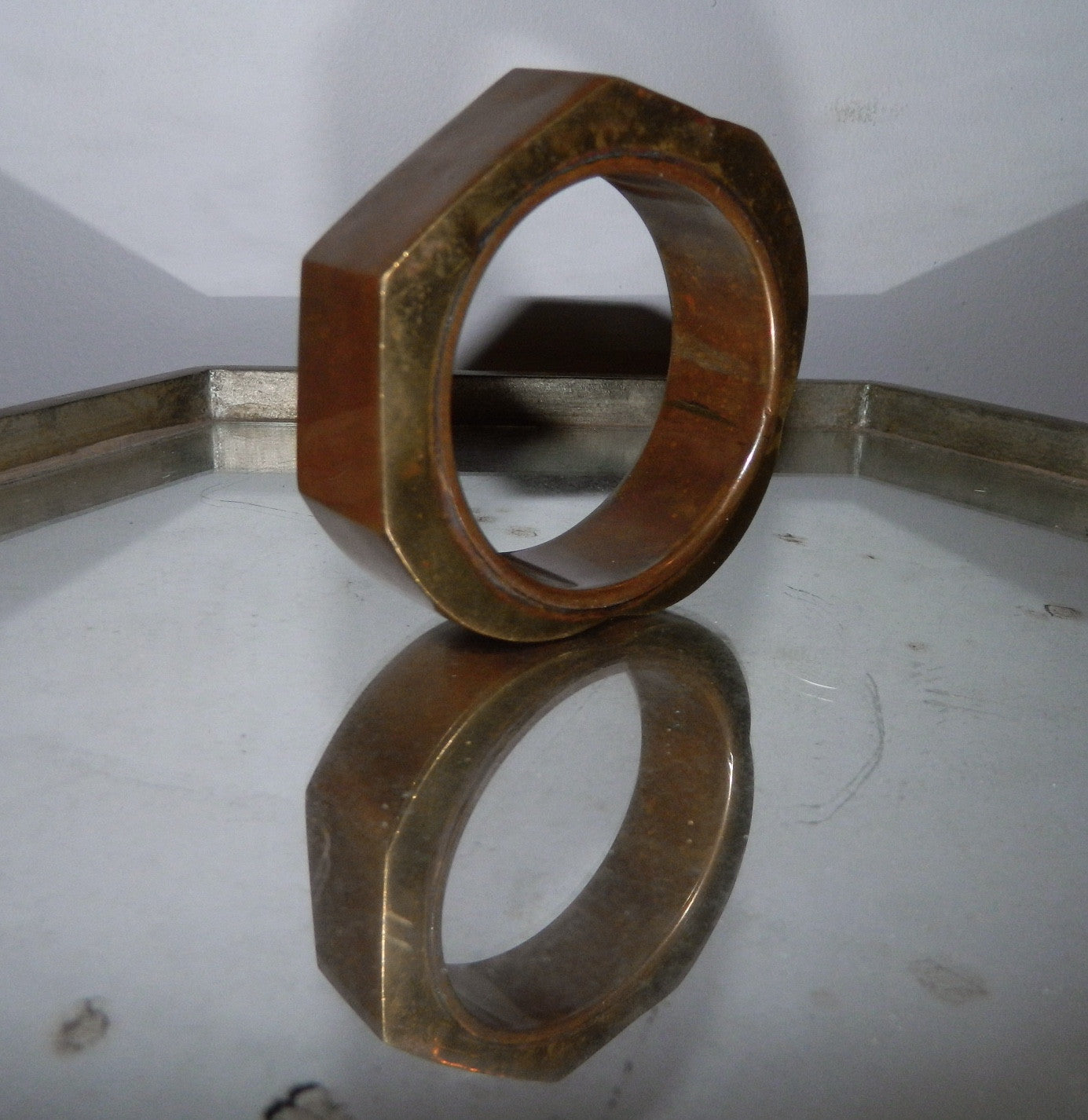modernist vintage COPPER bangle bracelet 1960s