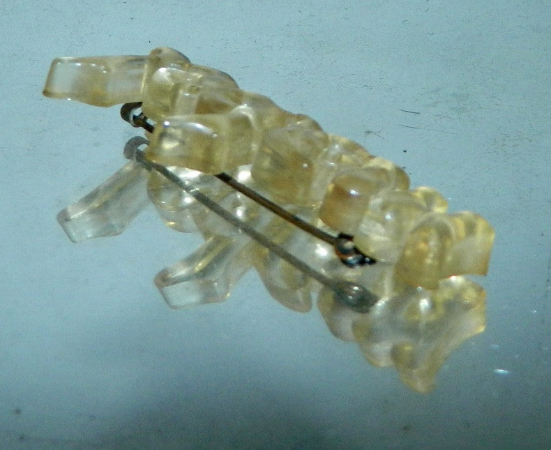 vintage 1940s lucite brooch Mabel name pin plastic lucite