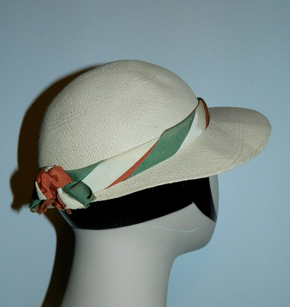 vintage 1940s ladies Panama hat Gage Brothers Chicago NY  display picture 3