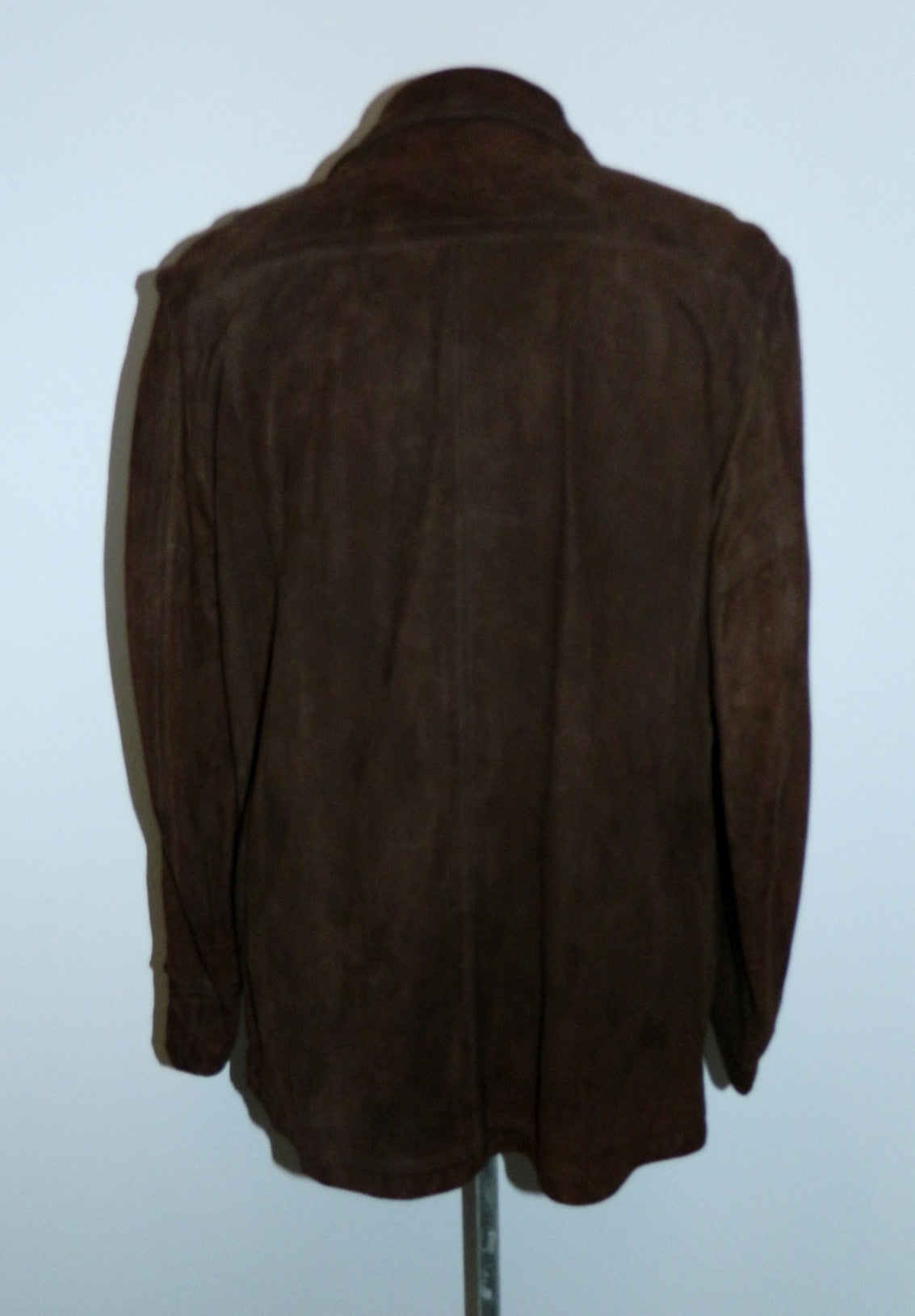 vintage 1960s nut brown SUEDE car coat Men's stadium jacket hand cut suede M
