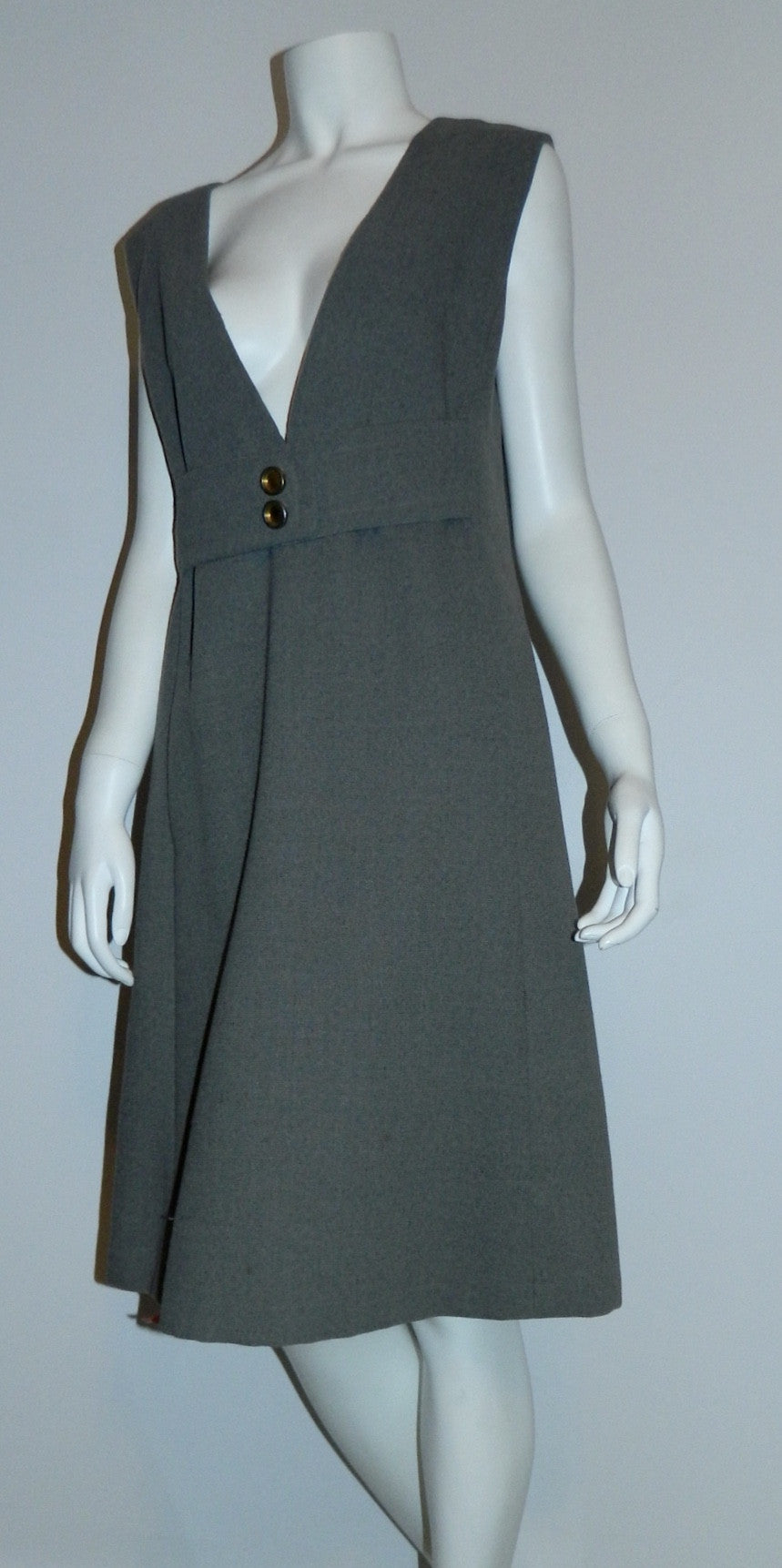vintage 1960s ORIGINALA dress suit gray wool jumper / pea coat jacket S
