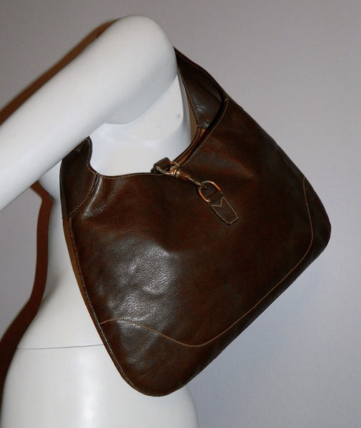 vintage GUCCI bag brown leather 1960s Jackie O Bouvier purse – Retro  Trend Vintage