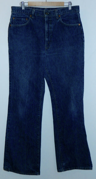 NEWALRIN ♥ Hippie vintage damage Boots cut Denim Vintage NOS Made in the USA Boot Cut Levis 517 W32 L34