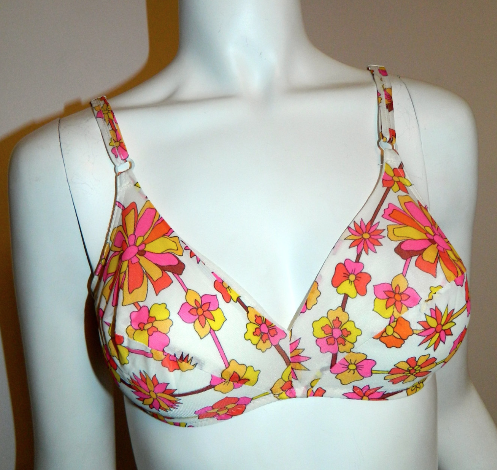 vintage EMILIO PUCCI bra 1960s EPFR brassiere MoD flora 36 B