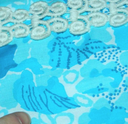 vintage Lilly Pulitzer sun dress aqua blue floral print shift M L