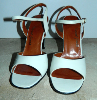 White slingback peep toe on sale shoes