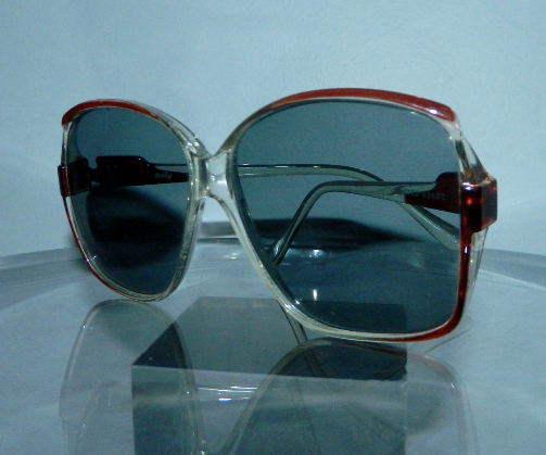 HUGE vintage 1970s sunglasses clear plastic SQUARE glasses frames