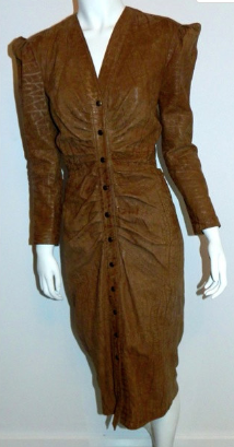 vintage 1980s brown leather dress / North Beach Leather Michael Hoban Retro Trend Vintage vintage 1980s brown leather dress / North Beach Leather Michael Hoban Retro Trend Vintage