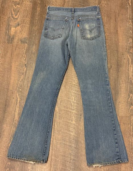 vintage 1970s LEVIS boot cut jeans 517 29 x 33 XS Great fade