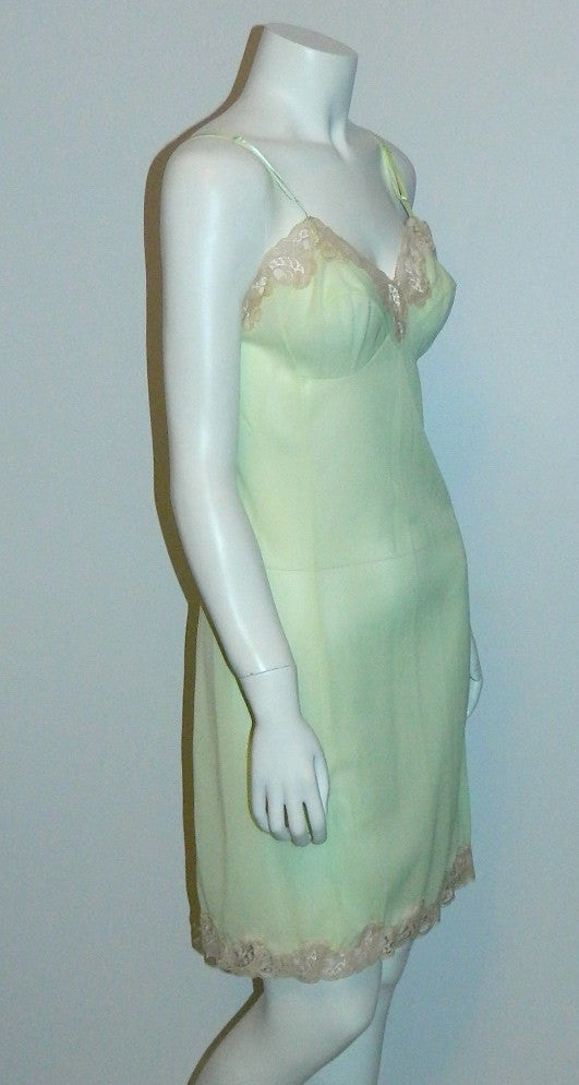 1960s vintage PUCCI slip lime green nightie 32 XS Emilio Pucci FR