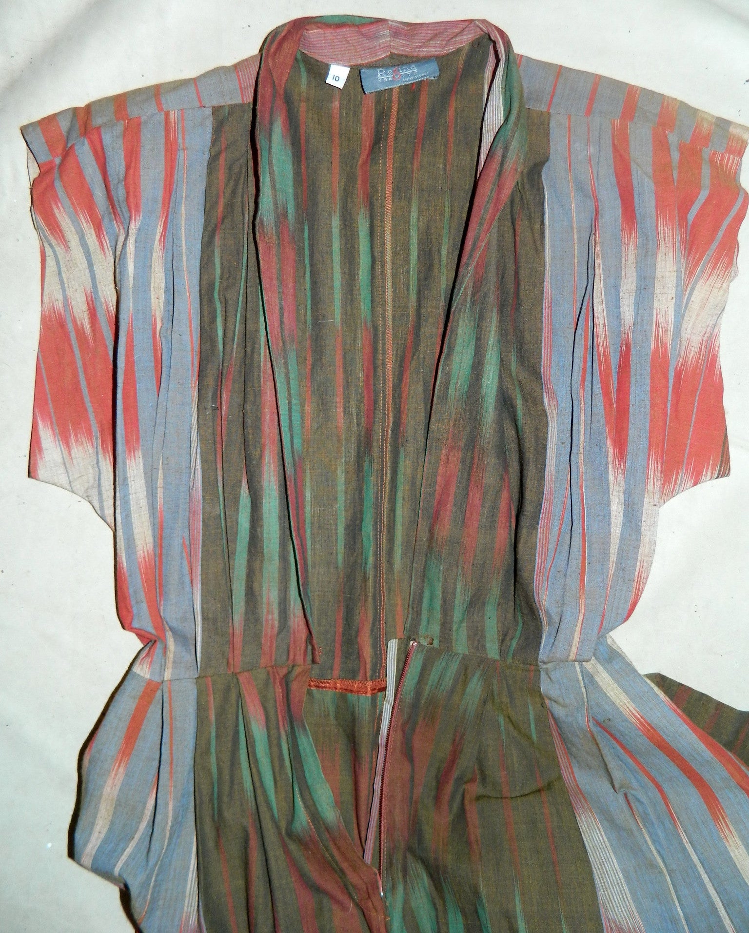 1980s Ikat jumpsuit / vintage Regina Kravitz cotton romper S