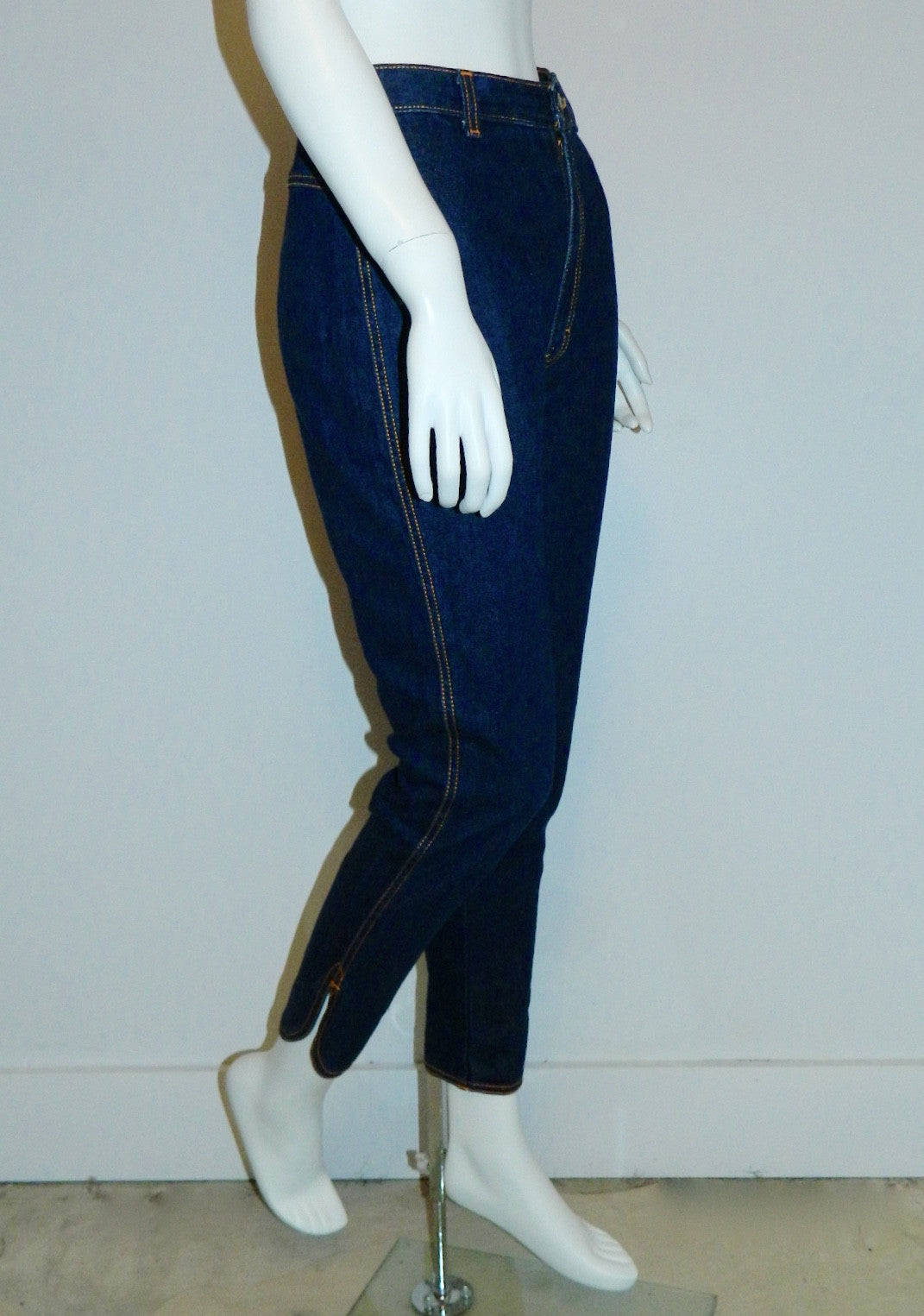 vintage 1980s does 1950s jeans / PS Gitano dark rinse skinny jeans / high waisted XS