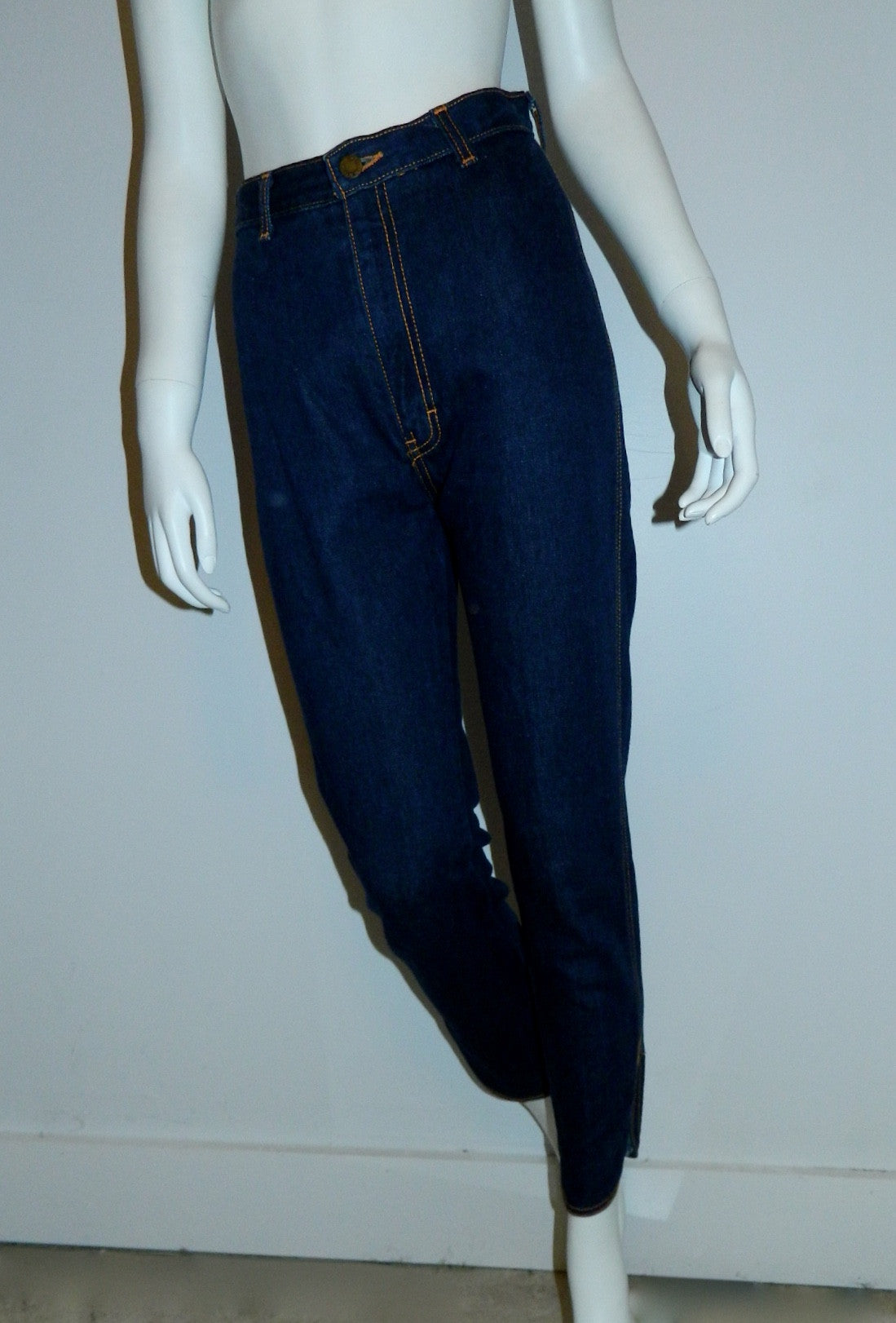 vintage 1980s does 1950s jeans / PS Gitano dark rinse skinny jeans / high waisted XS