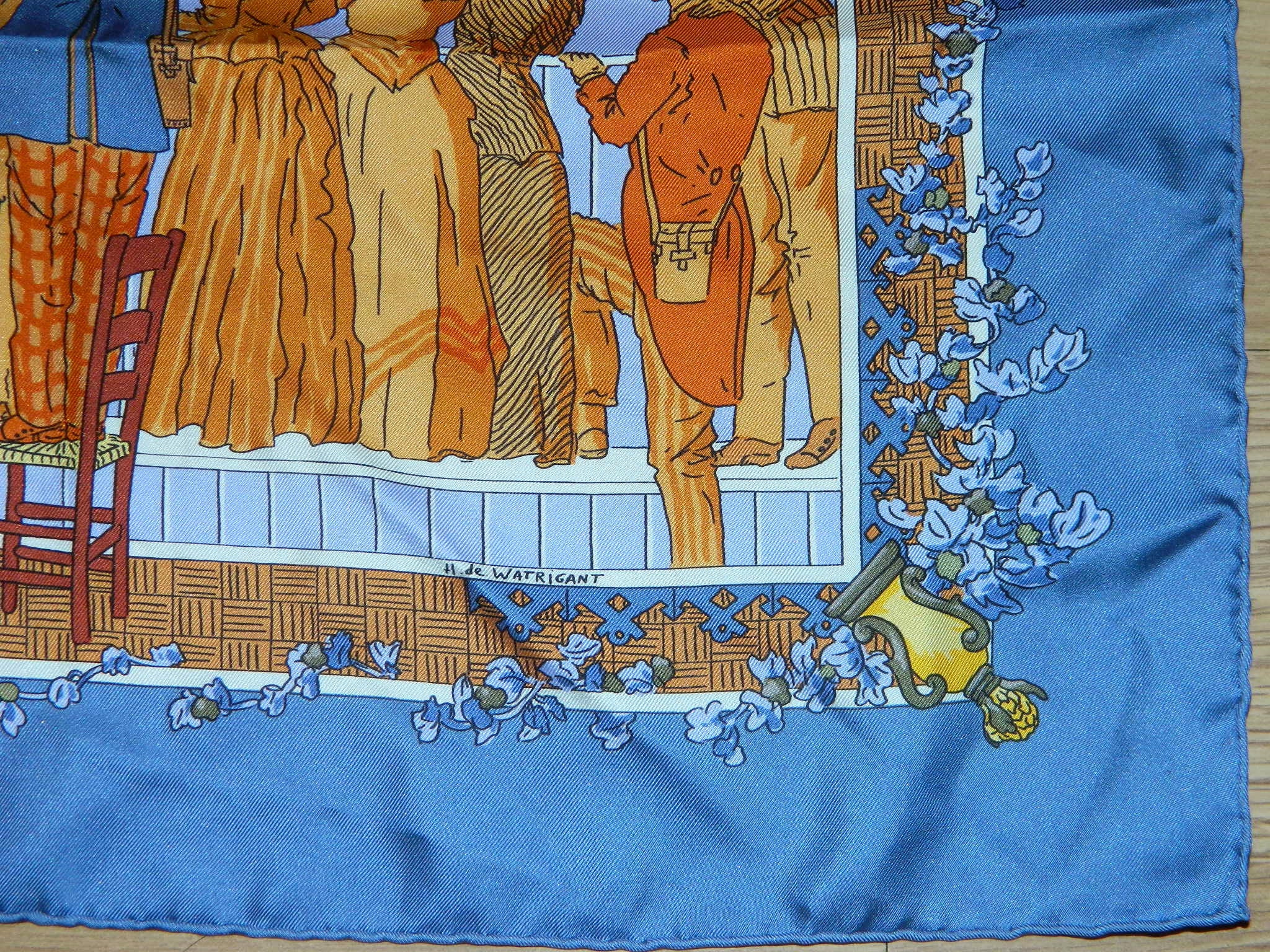 HERMES scarf Un siede de Courses a Deauville 2003 de Watrigant Limited Edition silk Carre