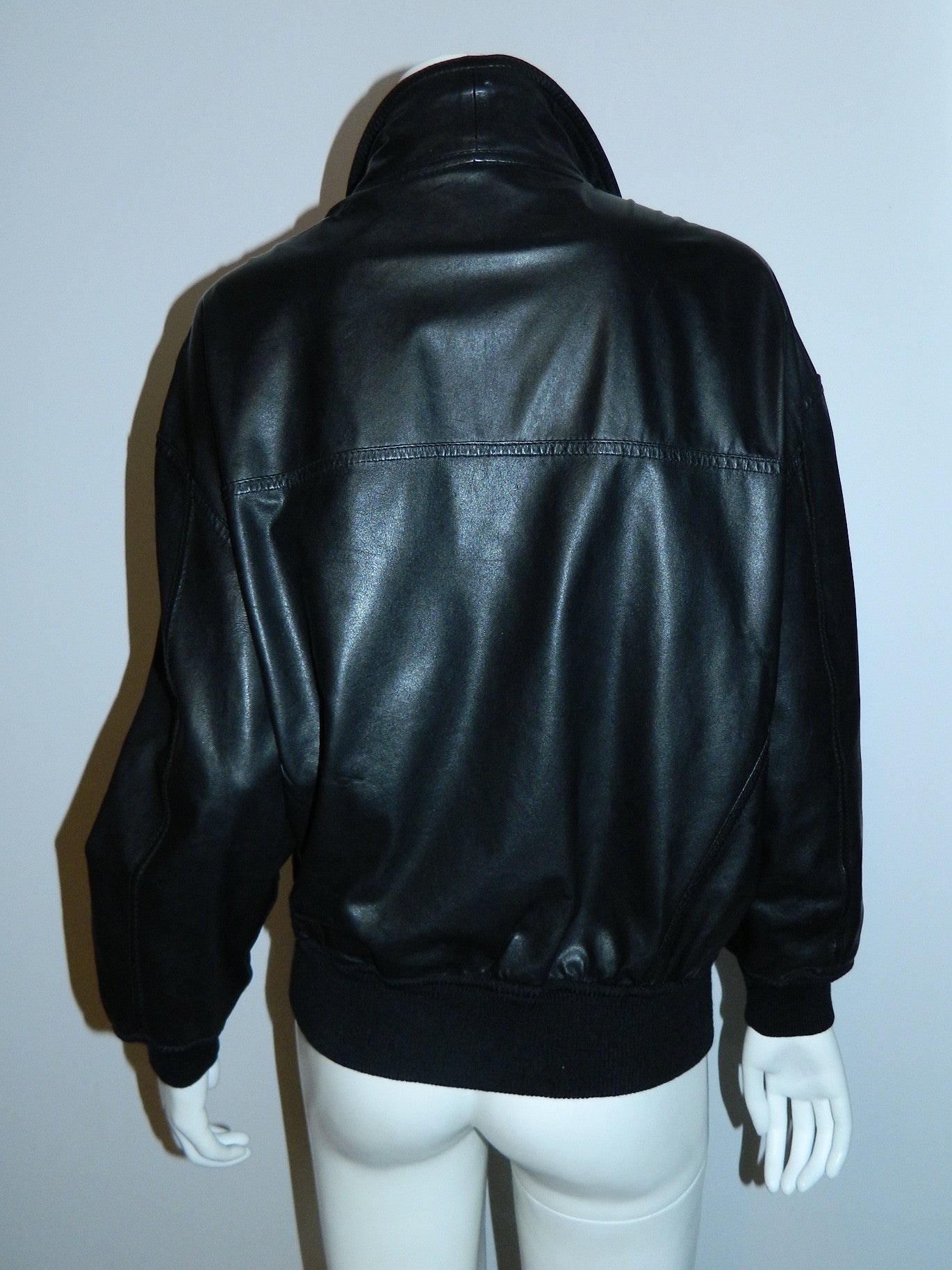 vintage black BALLY leather bomber jacket / lamb leather reversible nubuck suede EU 4