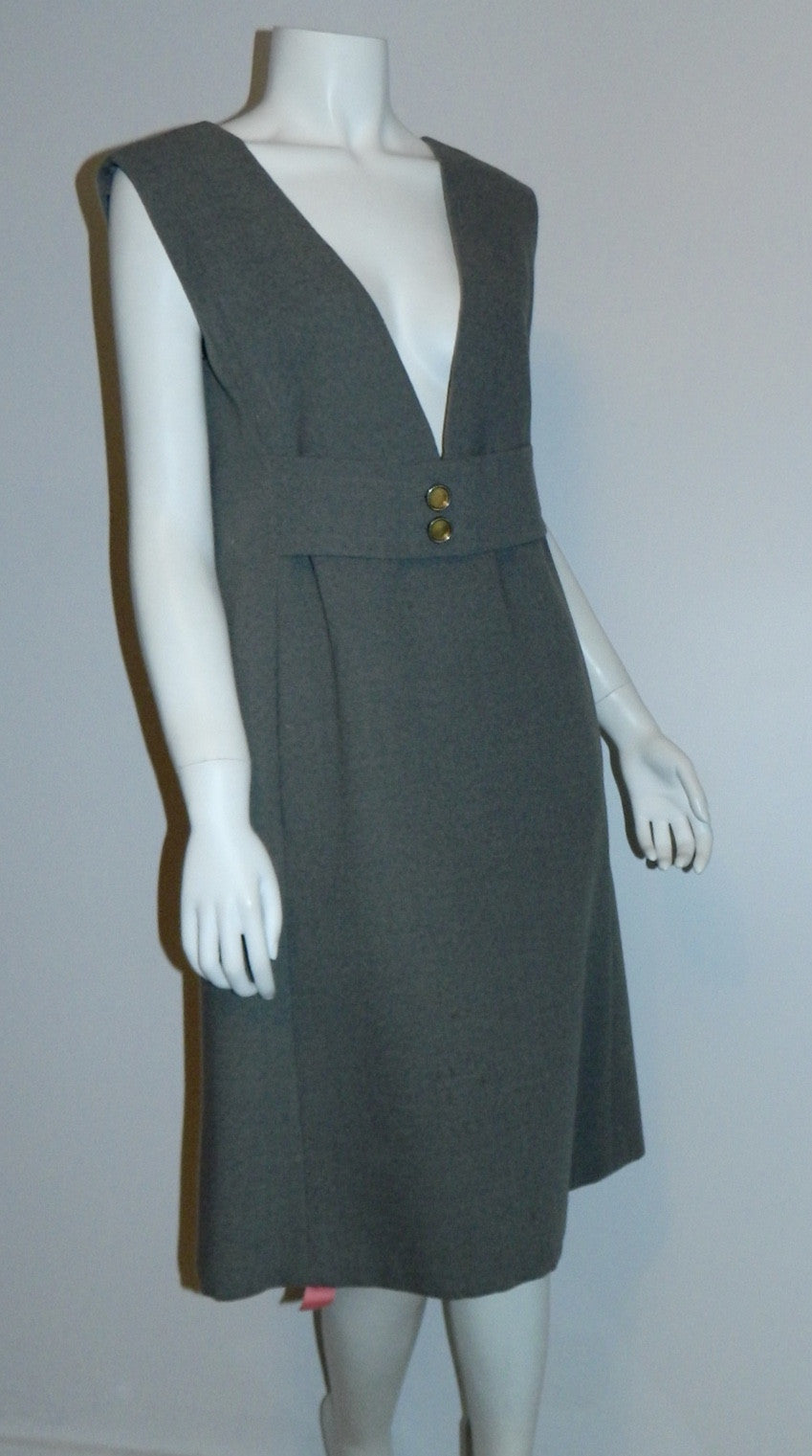 vintage 1960s ORIGINALA dress suit gray wool jumper pea coat