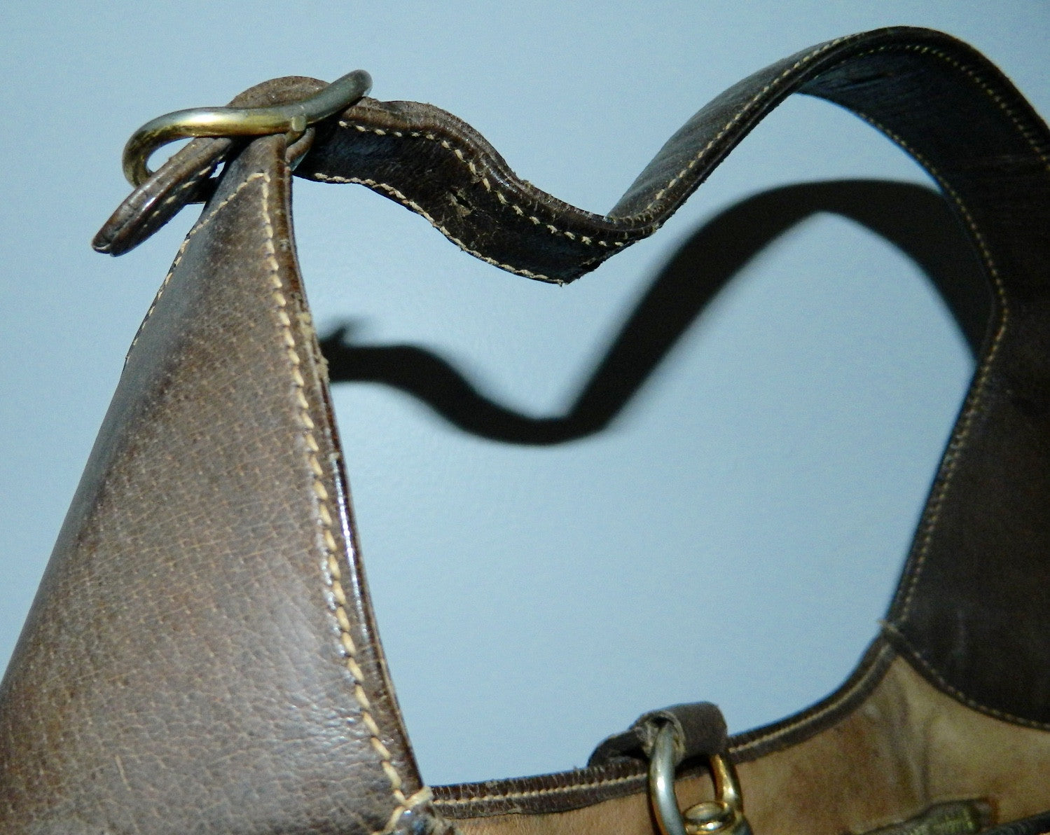 vintage GUCCI bag brown leather 1960s Jackie O Bouvier purse