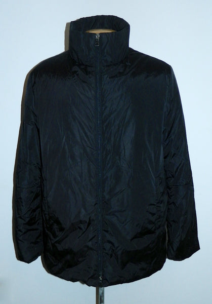 black nylon PRADA ski coat poly fill jacket Apres Ski travel It. 50 / US Mens M / Womens L- XL
