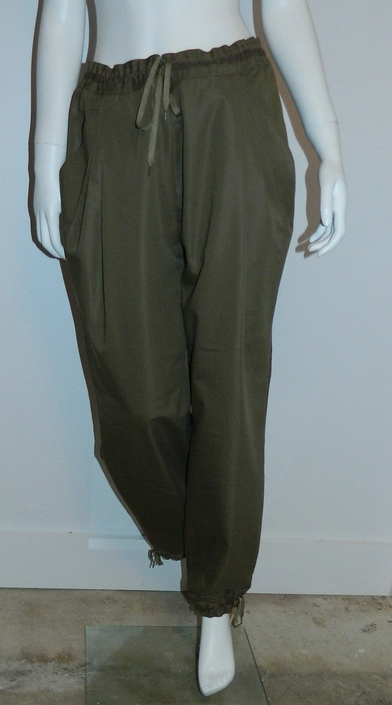 vintage 1990s Jean Paul GAULTIER pants / olive tuxedo trousers US 6