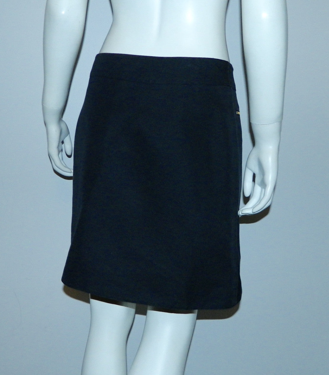 vintage 1980s blue Claude Montana mini skirt silk wrap skirt 44 / US 10