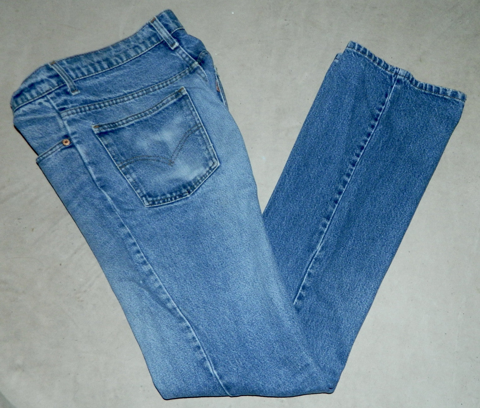 faded denim LEVI'S jeans 517 flare leg vintage 1980s boot cut jeans 31 x 36