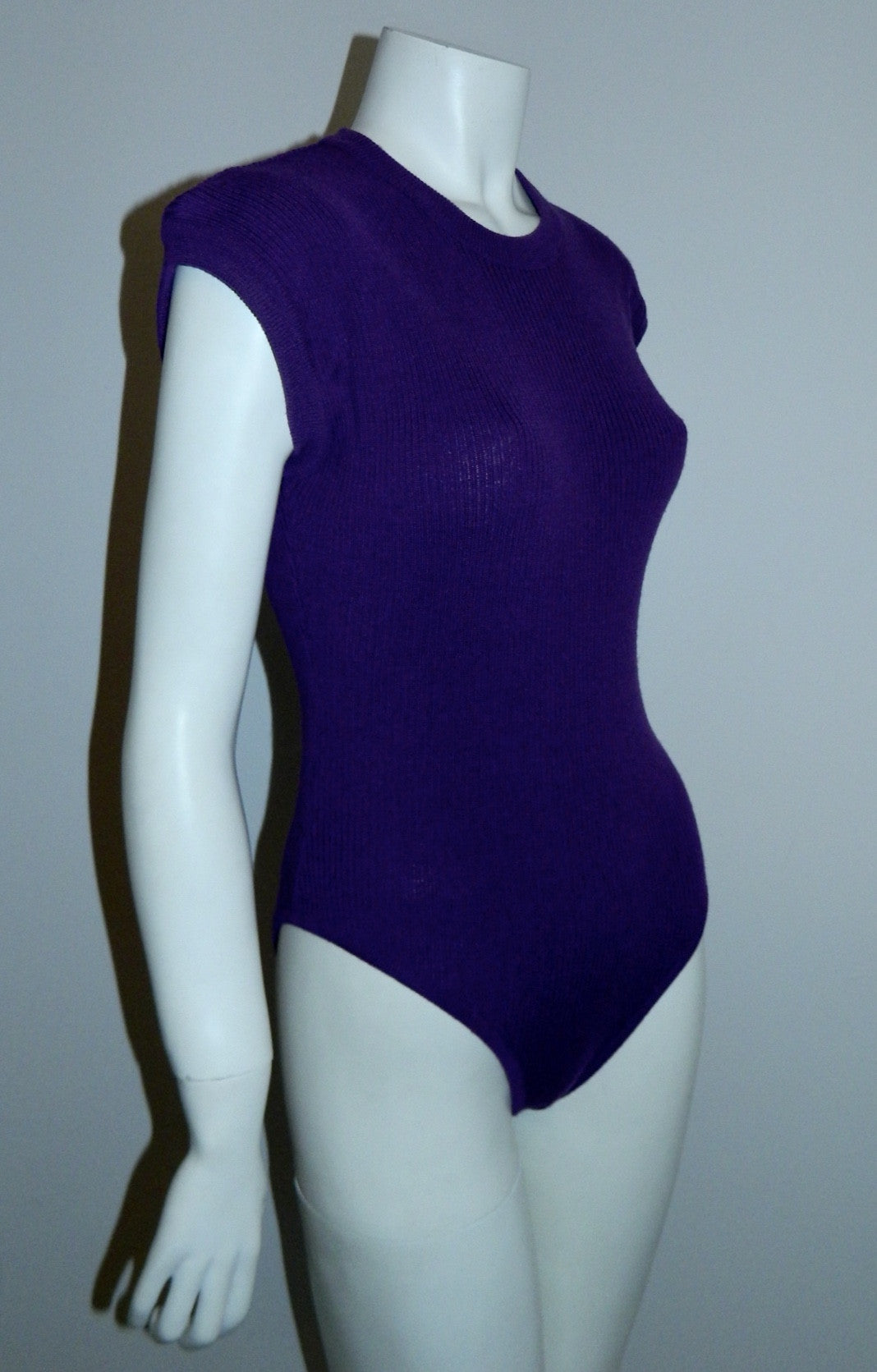 1980s bodysuit vintage Sonia Rykiel Inscription wool rib knit top