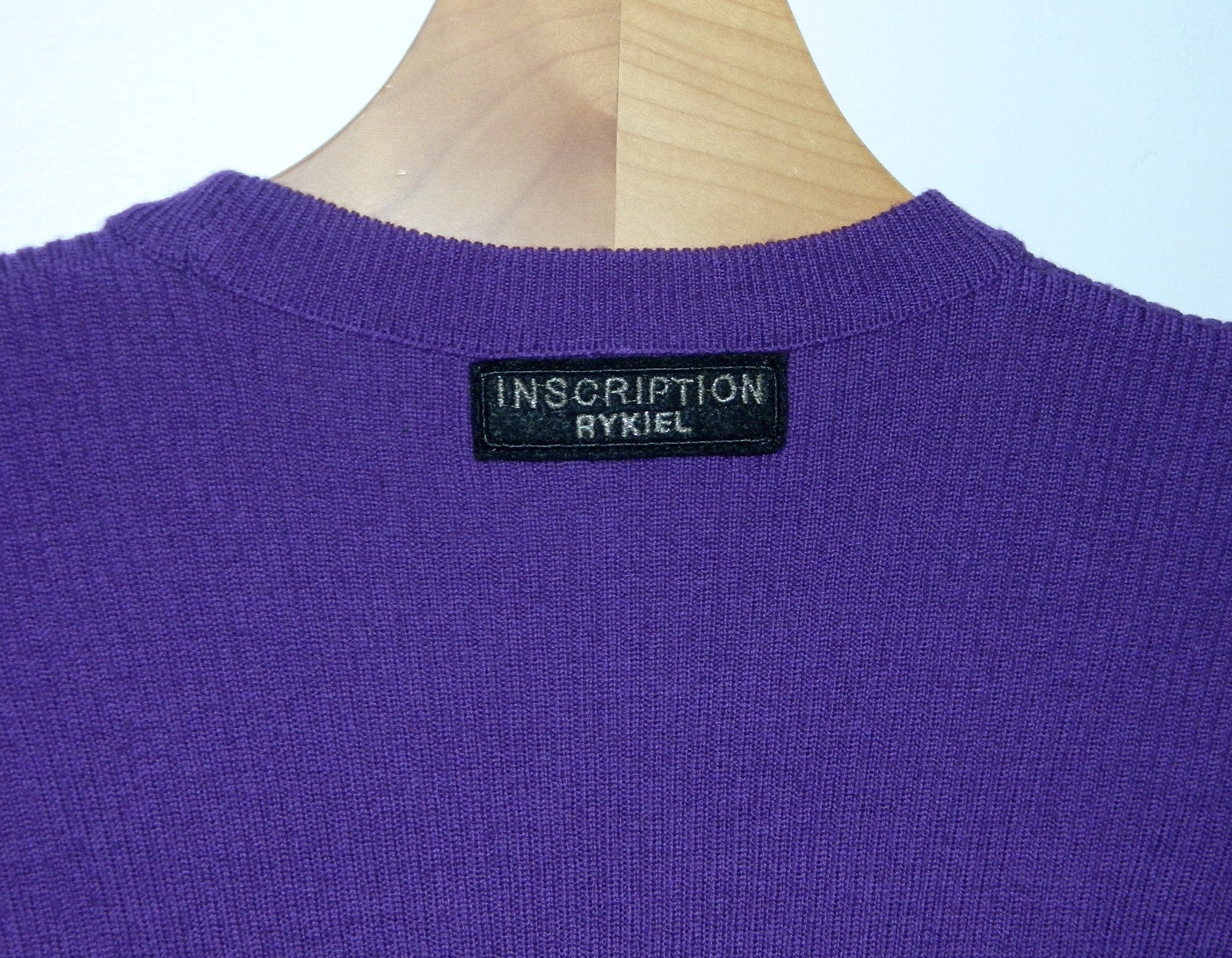 1980s bodysuit vintage Sonia Rykiel Inscription wool rib knit top sweater