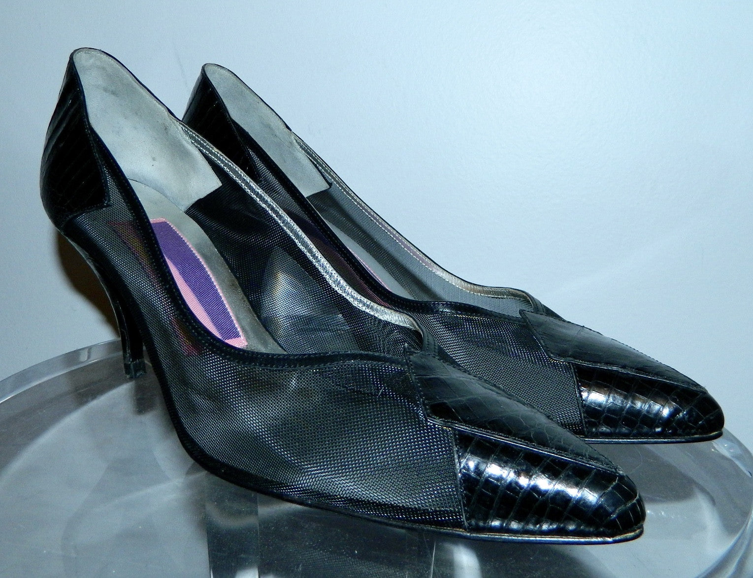 vintage black heels 1980s Susan Bennis Warren Edwards Tegu vintage black heels 1980s Susan Bennis Warren Edwards Tegu