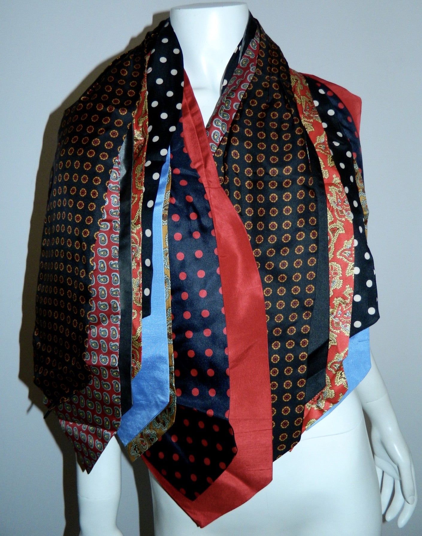 lot of vintage 1950s silk ascots Saks Fifth Avenue bow ties cravat