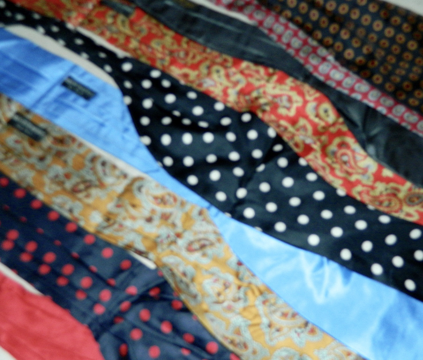 lot of vintage 1950s silk ascots Saks Fifth Avenue bow ties cravat