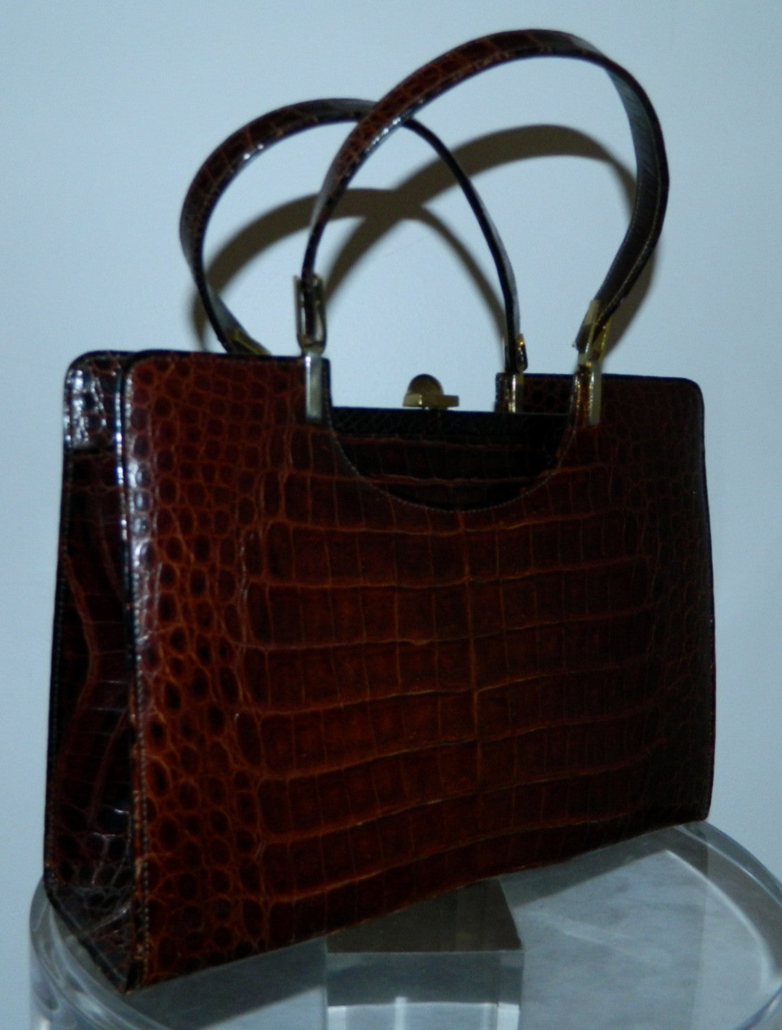 Alligator handbag Saks Fifth Avenue Collection Burgundy in Alligator -  26010353