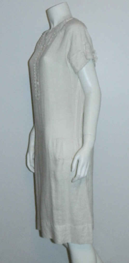 antique white linen drop waist dress 1910s 1920s vintage sporting atti Retro Trend Vintage antique white linen drop waist dress 1910s 1920s vintage sporting atti Retro Trend Vintage