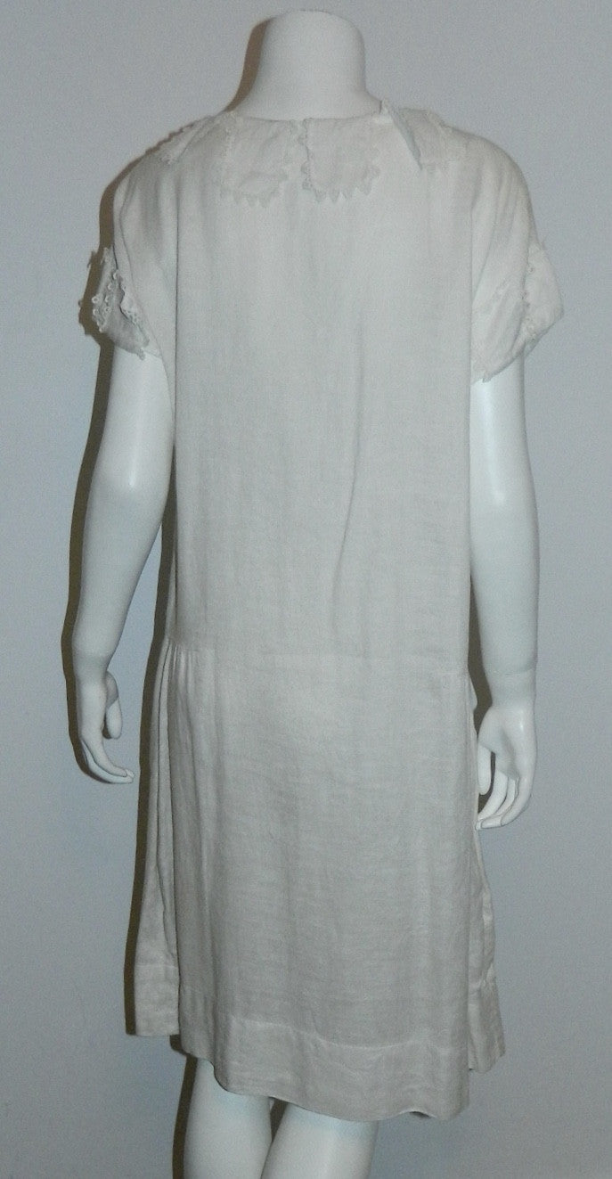 antique white linen drop waist dress 1910s 1920s vintage sporting atti Retro Trend Vintage antique white linen drop waist dress 1910s 1920s vintage sporting atti Retro Trend Vintage
