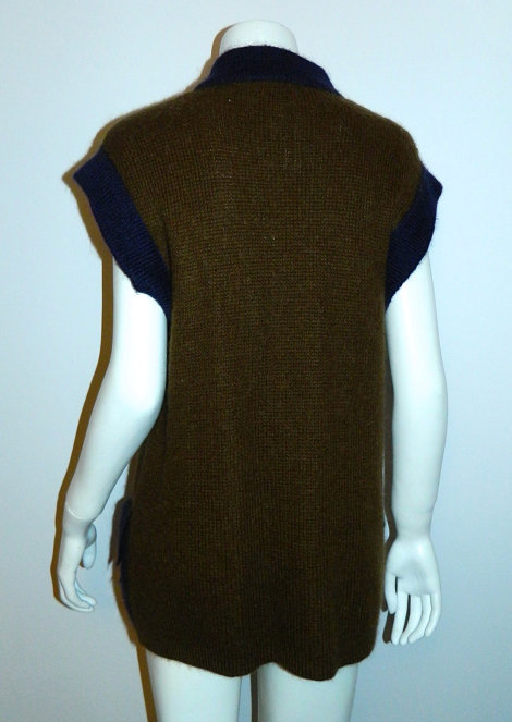 vintage 1970s Yves Saint Laurent tunic / YSL knit MOHAIR sweater vest jacket S - M