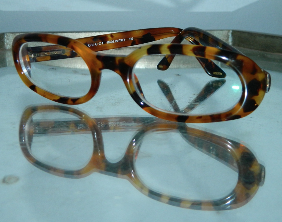 vintage 1990s glasses frames GUCCI Tom Ford tortoise eyeglasses Fendi case