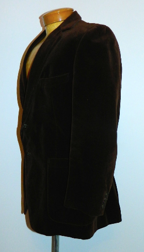 vintage 1970s blazer Yves Saint Laurent brown velvet YSL sports coat 42