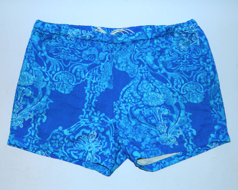 vintage 1960s SURF shorts Harriet's Hawaii blue Batik shorts Hawaiian Men's L
